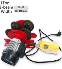 1T 220V/50HZ 1-PHASE Electric Trolley Used with Mini Electric Wire Rope Hoist