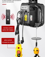 Electric Hoist 220V Wireless Remote Control Household Portable Small Crane