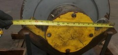 CRANE drive WHEEL ￼ASSEMBLY 23″ OD double flange 5-1/4″ wide