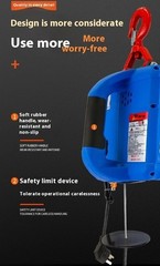 Miniature Electric Hoist 220v Crane Portable Remote Control Home Crane Lifter