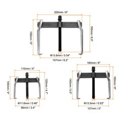 2-Jaw Gear Puller 4″ 6″ 8″ Carbon Steel Separate Lifting Device Removal Tool