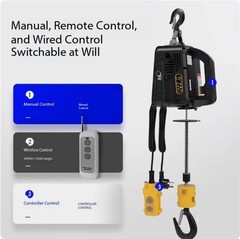 Electric Hoist 220V Home Remote Control Portable Suspended Hoist Lifting Crane