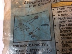Crosby Latch Kit S-4320 for 319N 320N + Hook 5/16 Pin