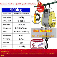 Brushless Inverter Small Diamond Electric Hoist 220v Crane Lift Adjustable Speed