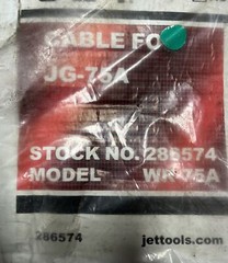 Jet Cable For JG-75A Model WR-75A Capacity 1500 lb, Lift Height 66’. 286574 New