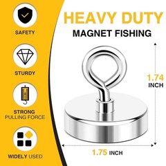 DIYMAG Neodymium Fishing Magnet 200 lb Pull Force