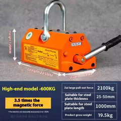 Permanent Magnets Crane Magnetic Lifter Heavy Duty Steel Crane Lifting Magnet