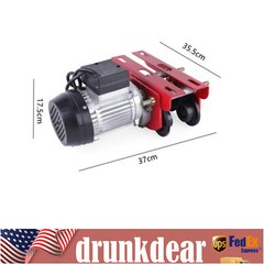 2200lbs Electric Wire Rope Hoist with Trolley I-beam Links HeavyDuty 110V