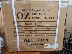 New OZ Lifting Products OZ2QAT 4,000 Lb Max Load Capacity Quick Adjust Trolley
