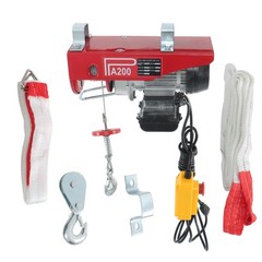 PA200 Electric Hoist 440lbs w/ 14ft Remote, 110V 510W Motor, Dual Hook System