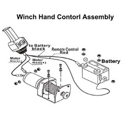 Winch Hand Control Assembly 12V Electric Winch Remote Control Hand Assembly R…