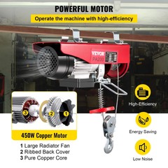 880LBS Electric Hoist Lifting Crane Cable Hoist Winch for Boat Car Garage