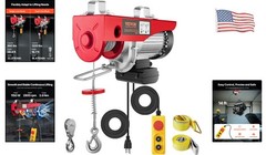 Reliable 110V Electric Hoist with Remote Control – 1320LBS for Factories & Homes