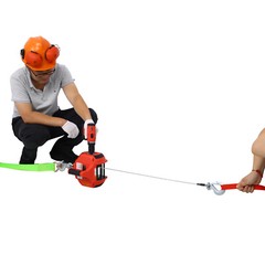 Portable Drill Winch Hoist 750 LB w/ 40 Feet Steel Wire for Lifting Dragging