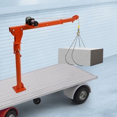 1100 LB Truck-Mounted Crane Hoist Truck-Mounted Crane with 12V Electric Winch