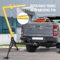 VEVOR Hydraulic Pickup Truck Crane Hoist 1000 lbs 360° Swivel Hoist Lift