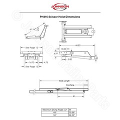 6 Ton Hydraulic Scissor Hoist Kits | PH416 | Perfect for Dump Trailers & Trucks