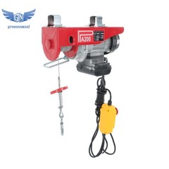 PA200 Electric Hoist 440lbs w/ 14ft Remote, 110V 510W Motor, Dual Hook System
