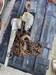 Vintage Tug It 1 1/2 Ton Ratchet Chain Hoist Winch Rigging Puller Lift Used