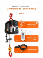 Portable Electric Hoist Wireless Remote Control Crane Portable Lifting Winch