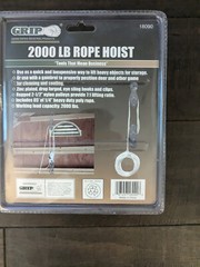 GRIP GRAND RAPIDS INDUSTRIAL 18090 Grip 2000 lb Rope Pulley Hoist