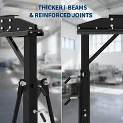Adjustable 1 Ton / 2 Ton (2200/4400 lbs) Portable Garage Try Crane 12-Position