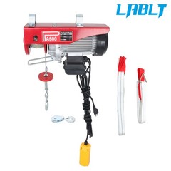 LABLT 1320lbs Electric Winch 1150W Mini Electric Hoist 14ft Wired Remote Control
