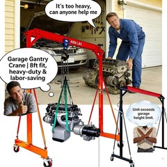 Complete Garage Crane System – Adjustable Height 7.78-11.04 FT, Includes Hoist