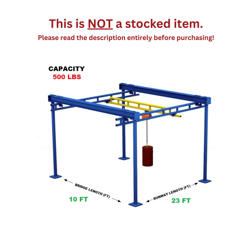 GORBEL WORKSTATION BRIDGE CRANE – 500 LB CAPACITY, GLCS-FS-500-10-23-10