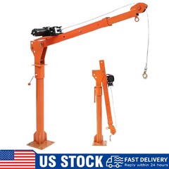 Electric Pickup Truck Crane Hoist Crane 1100lbs 360° Swivel Hoist Lift ,Folding