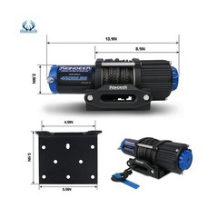 REINDEER 4500lb 12V Winch Kit Synthetic Rope Wireless IP67 for ATV/UTV