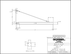 GORBEL WALL BRACKET JIB CRANE – 2 TON CAPACITY, SPAN 16 FT