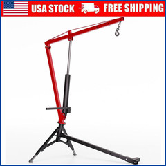 Hydraulic Pickup Truck Crane Hitch Mounted Crane 1000 lbs 360° Swivel Hoist Lift