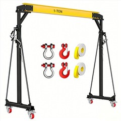 4400LBS Gantry Crane Hoist Jack Shop Crane (Adjustable Height 8-12f) Crane 1-2 T