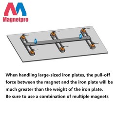 Magnetpro Multipurpose Switch Magnet, 660 LB Pull-Off Force Switchable Red