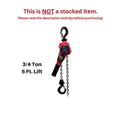 CMCO – COFFING LSB-C RATCHET LEVER HOIST – 3/4 TON CAPACITY – 5 FT LIFT