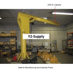 NEW! Heavy Duty Floor Crane 4B0369 2000 Lb Cap. 12′ Span 10′ Under Beam Height!!