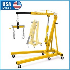 2 Ton Engine Hoist Lift with Lever ,Folding Hydraulic Cherry Picker Shop Crane