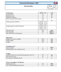 Handy 265 Service Truck Crane Flat Bed Auto Tiger Hiab STI Palfinger Lift Hoist