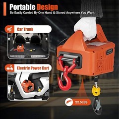 3 in 1 Electric Hoist Winch 1100LBS w/Wireless Remote Control 110V Lift 16ft/min