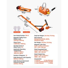 Uimoso Magnetic Lid Lifter Dolly with Durable Steel and 1320 lbs Capacity