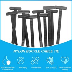 100 Pcs Automotive Universal Nylon Tie Buckles, Heavy-Duty Self-Locking, New …