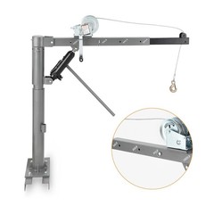 Heavy Duty Pickup Truck Crane 500-1000 lb Jib Hoist Hitch Mount for Easy Lifting