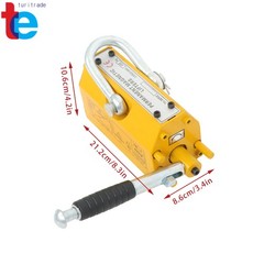 Permanent Magnetic Lifter Lifting Magnet 880 Lbs/400 kg Neodymium Hoist – Yellow