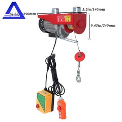 Electric Hoist, 1320 lbs 110V with 328 ft Wireless & 14 ft Wired Remote Control