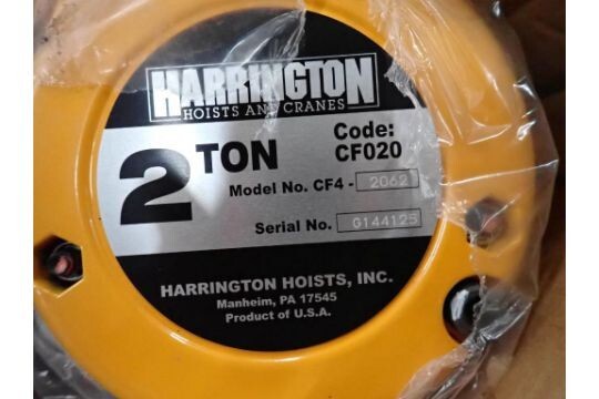 Harrington Chain Hoist 20′ lift, 2 ton, model CF020-20 New in box