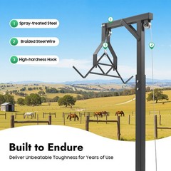 Hitch Mounted Deer Hoist 600lbs Capacity Hitch Game Hoist Adjustable Height