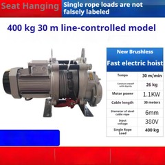 Electric Hoist 220V Crane Brushless Super Fast Lifting Hoist Winch Home Use