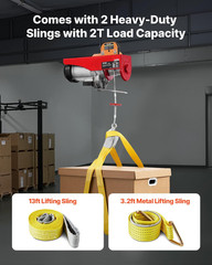 2200Lbs Electric Hoist with Wireless Remote Control,110V Electric Hoist with Rem