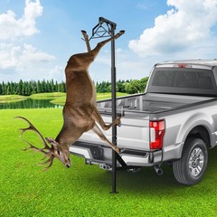 Hitch Mounted Deer Hoist 600lbs Capacity Hitch Game Hoist Adjustable Height